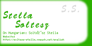stella soltesz business card